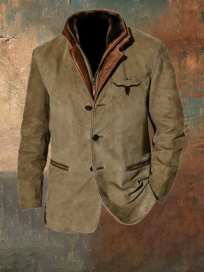 Adrian® | Giacca da Uomo Retro Western in Ripstop Resistente all'Usura con Tasche Multiple