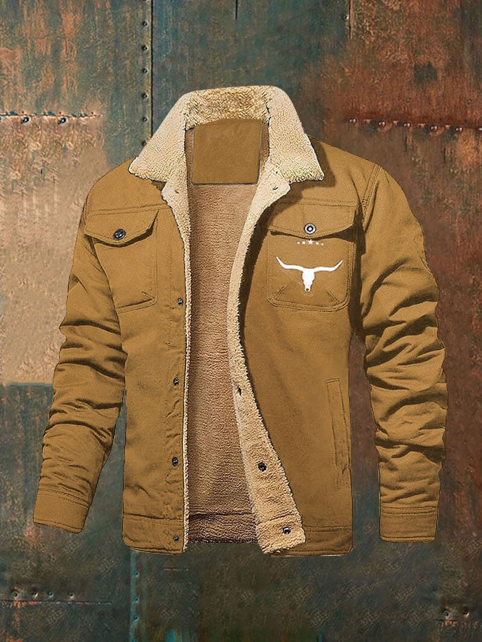 Marco® | Giacca Fleece Retro Western Invernale da Uomo