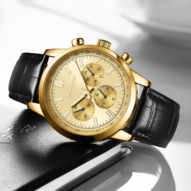 Alfred® | Orologio Quarzo in Pelle Sportivo Casual Militare