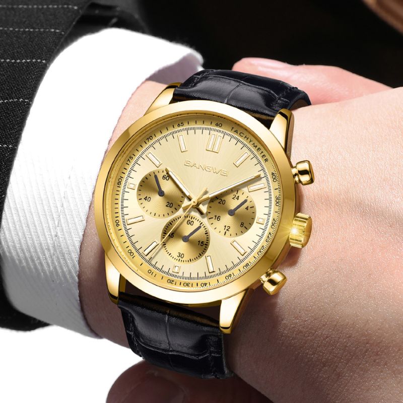 Alfred® | Orologio Quarzo in Pelle Sportivo Casual Militare