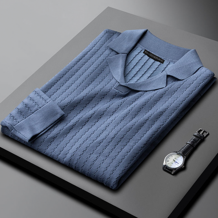 Caleb - Stijlvolle en Ademende Herfst Polo Trui voor Mannen
