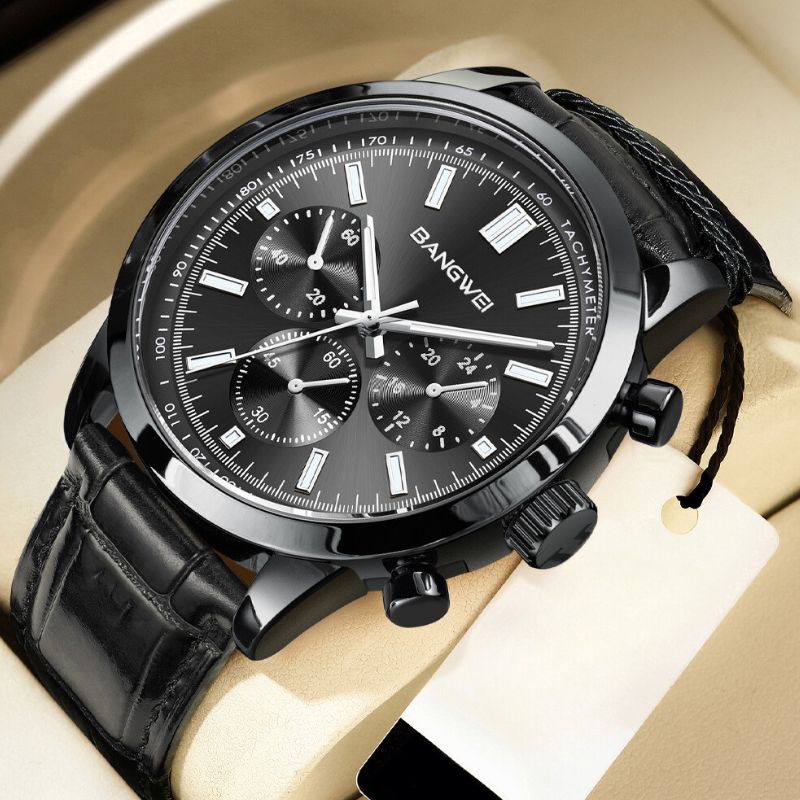 Alfred® | Orologio Quarzo in Pelle Sportivo Casual Militare