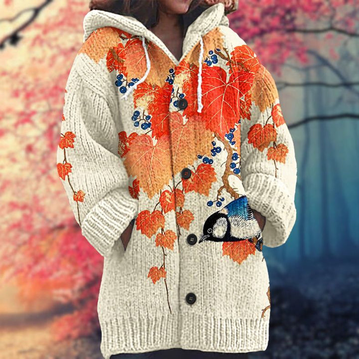 Emma® | Maglione Donna Caldo con Bottoni e Cappuccio.