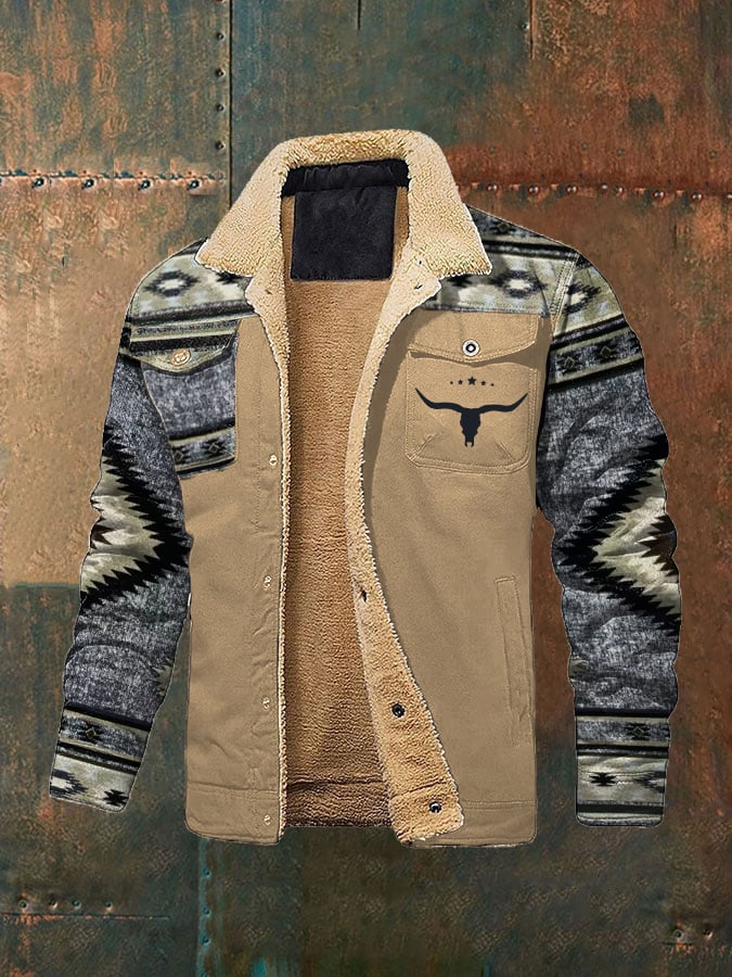 Enrico® | Giacca Fleece in Stile Retro Western per Uomo
