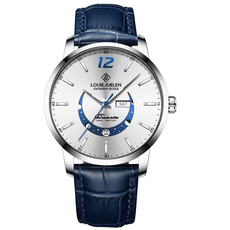 Mauro® | Orologio Elegante con Fasi Lunari