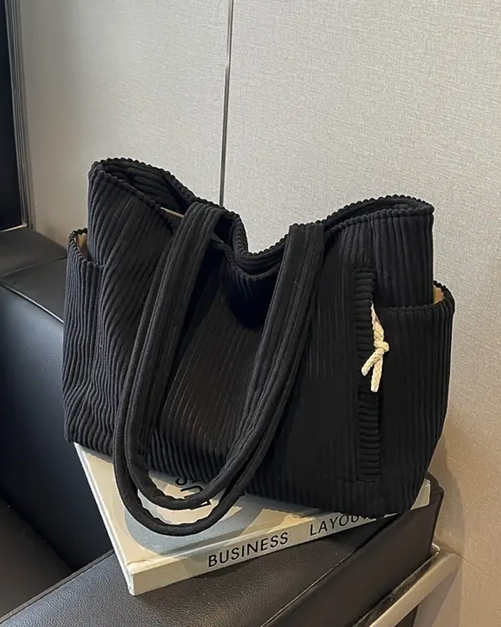 Marisa® | Borsa a tracolla a coste con dettaglio in corda