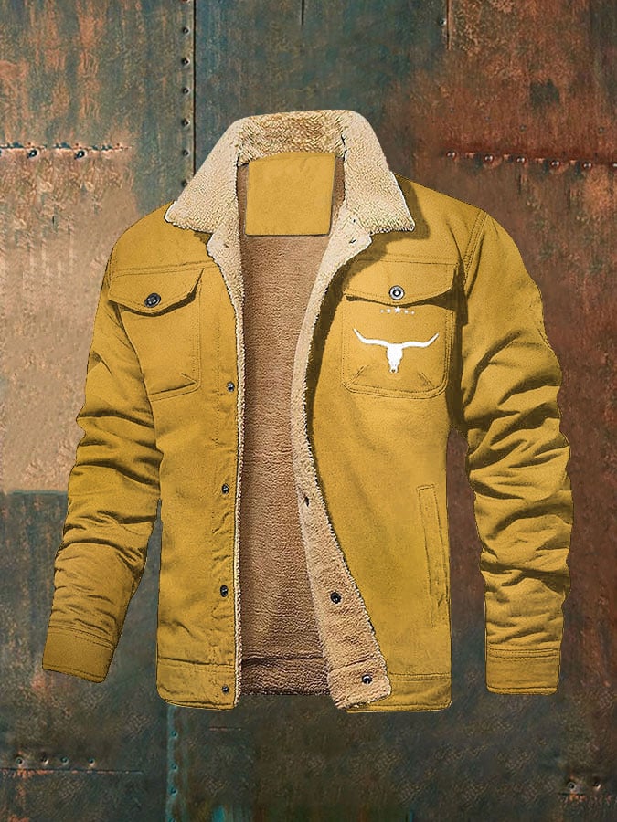 Marco® | Giacca Fleece Retro Western Invernale da Uomo