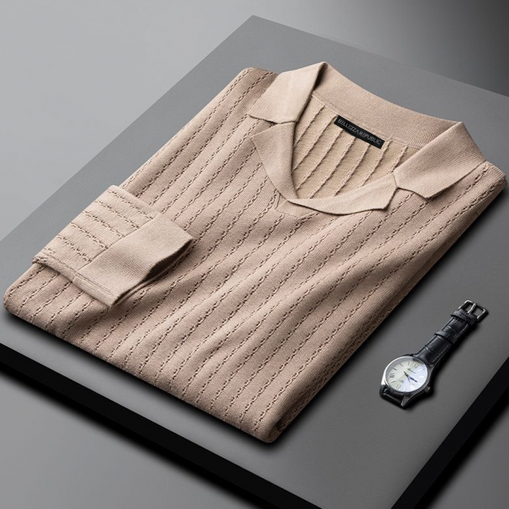 Caleb - Stijlvolle en Ademende Herfst Polo Trui voor Mannen