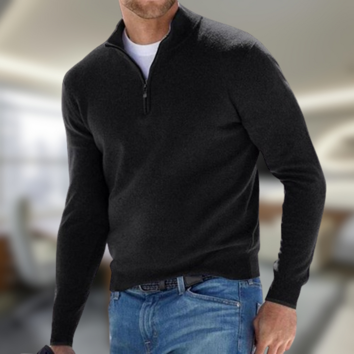 VITTORIO™ | MAGLIONE A COLLO ALTO CON ZIP