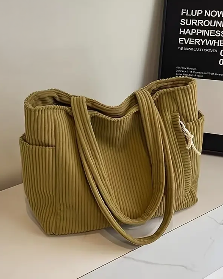 Marisa® | Borsa a tracolla a coste con dettaglio in corda