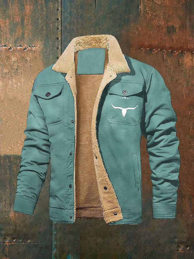 Marco® | Giacca Fleece Retro Western Invernale da Uomo