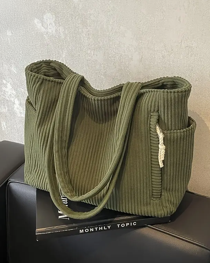 Marisa® | Borsa a tracolla a coste con dettaglio in corda