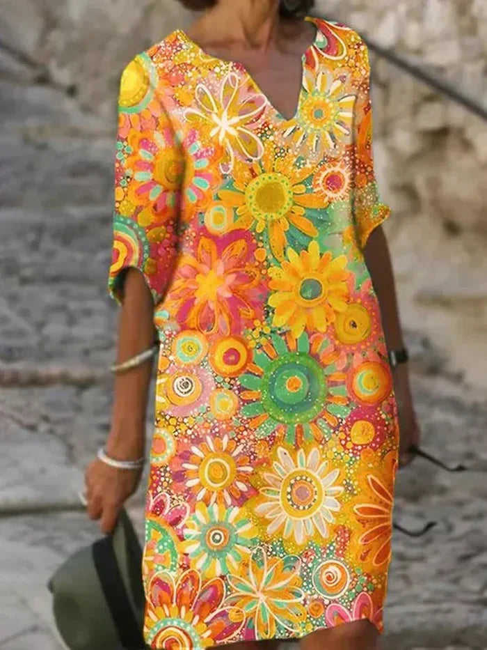 Civico 09- vestito estivo con fantasia floreale