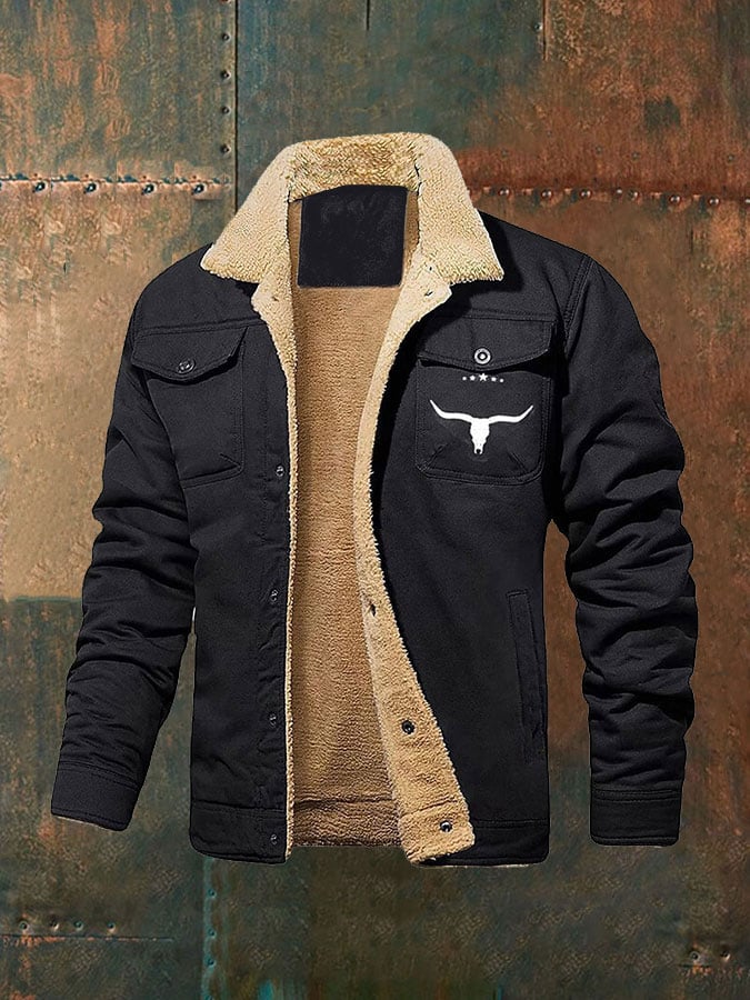 Marco® | Giacca Fleece Retro Western Invernale da Uomo