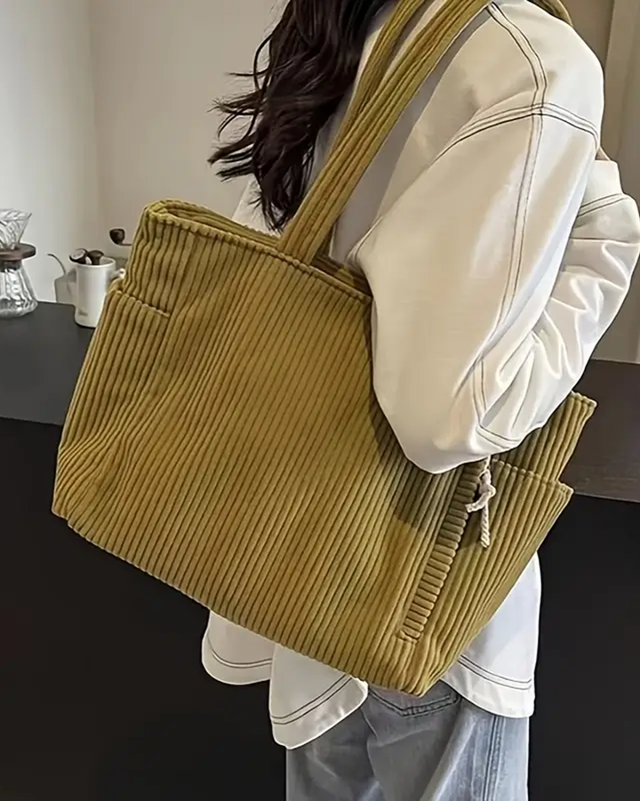Marisa® | Borsa a tracolla a coste con dettaglio in corda