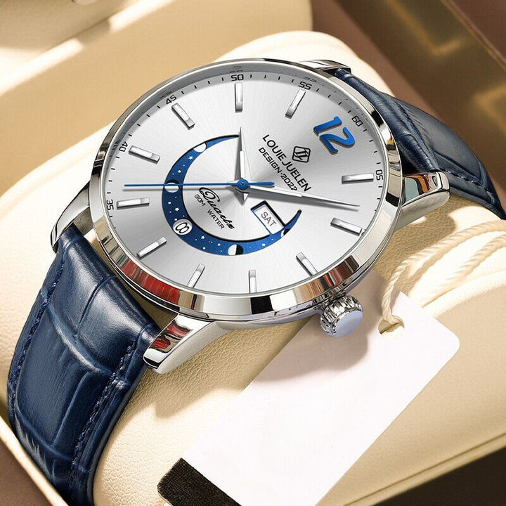 Mauro® | Orologio Elegante con Fasi Lunari