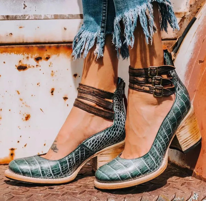 Giorgia® | Pompe vintage in pelle premium