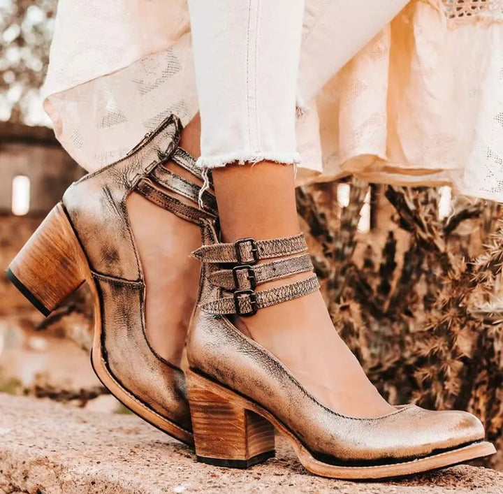 Giorgia® | Pompe vintage in pelle premium