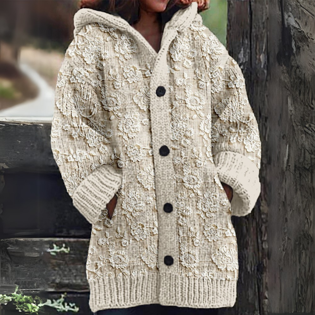 Neve | Cardigan con cappuccio invernale