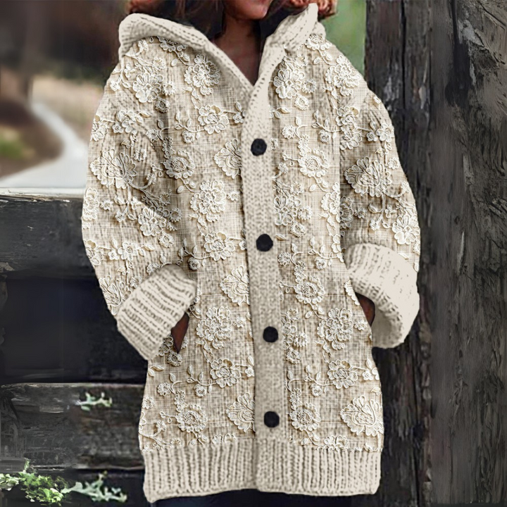 Neve | Cardigan con cappuccio invernale
