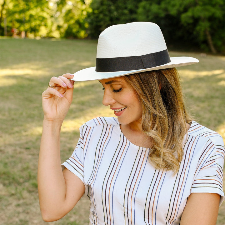 Elisa｜Cappello panama classico fatto a mano