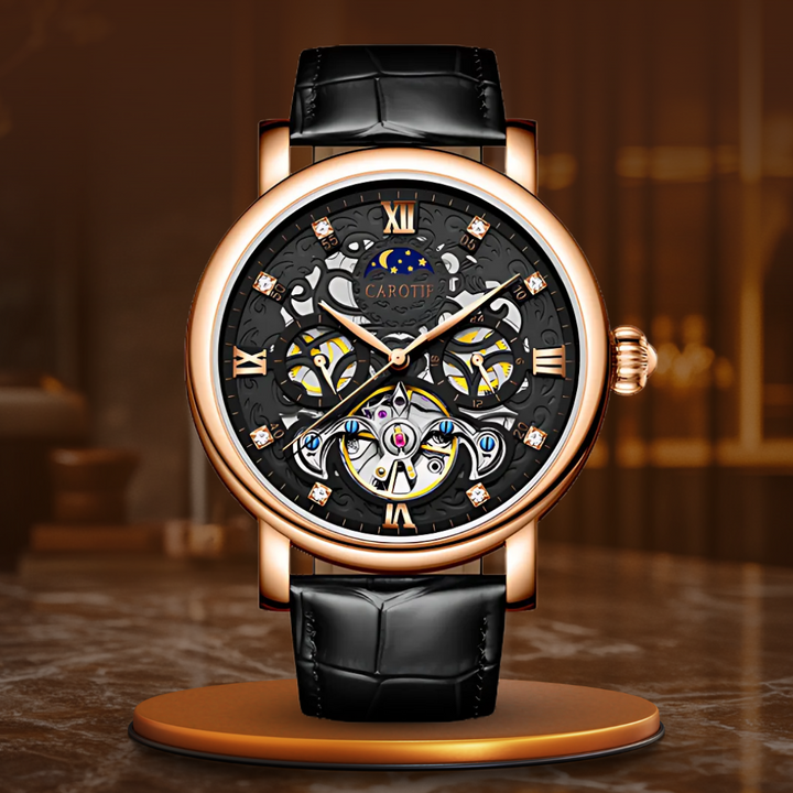 GERALD® OROLOGIO MECCANICO AUTOMATICO IN PELLE