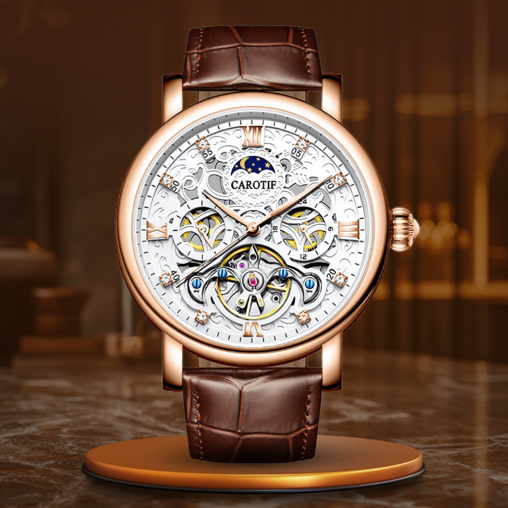 GERALD® OROLOGIO MECCANICO AUTOMATICO IN PELLE