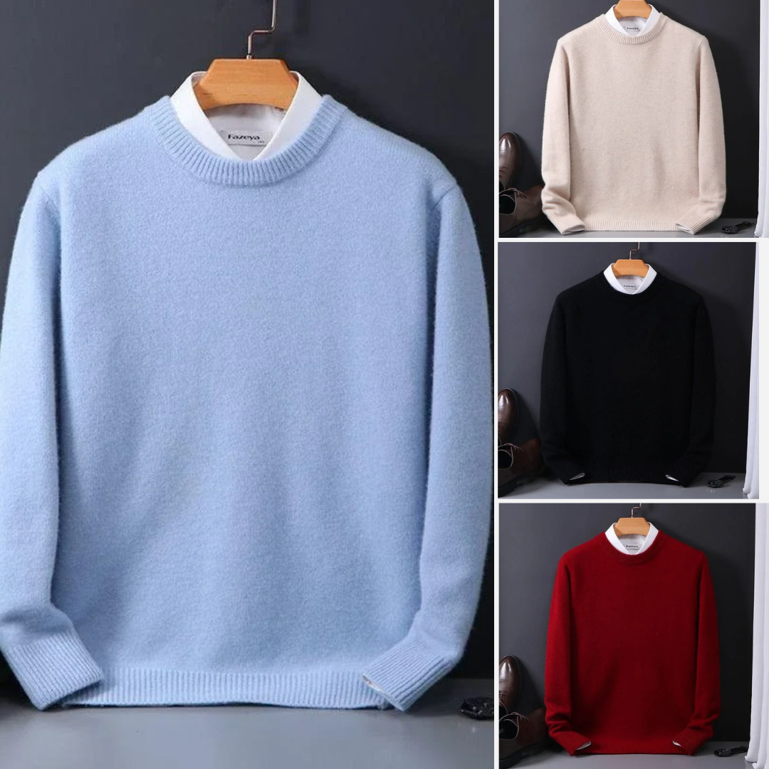 Venerio® | Maglione in Cashmere a Collo Rotondo