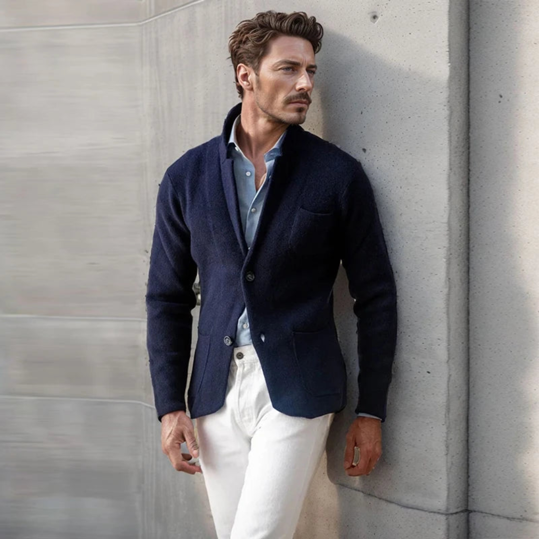 Leandro® | Elegante giacca in maglia