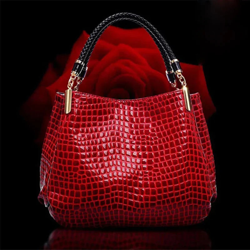 Bellina® | Eleganza Duratura Borsa a Mano con Motivo Coccodrillo