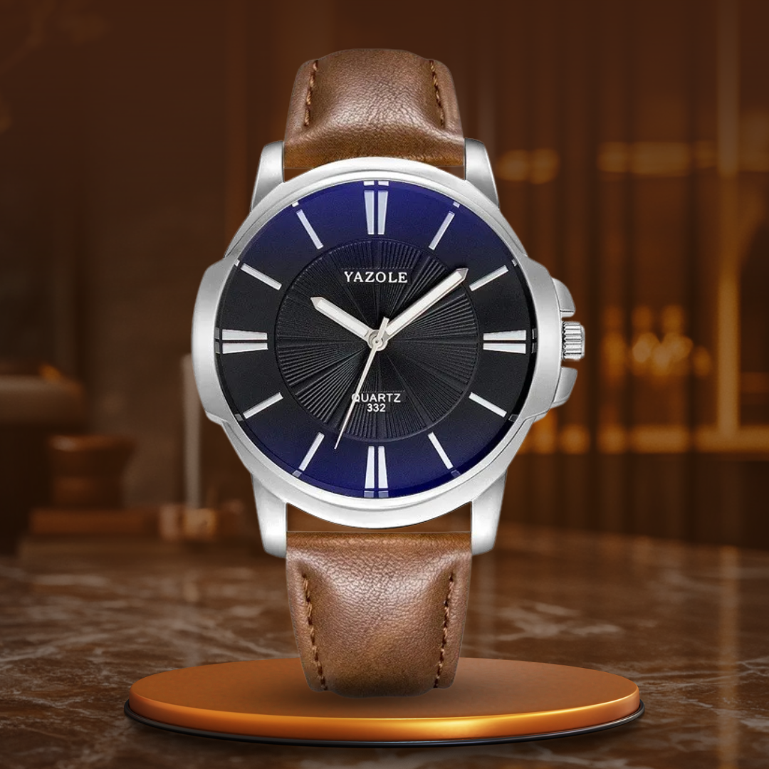 Arno® | Orologio in pelle con vetro blu lussuoso™