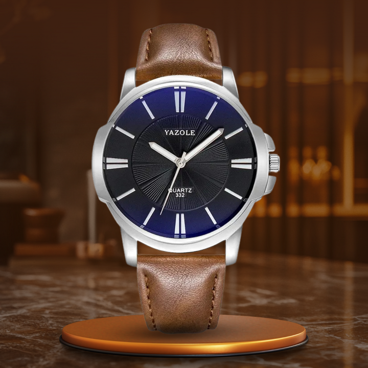 Arno® | Orologio in pelle con vetro blu lussuoso™