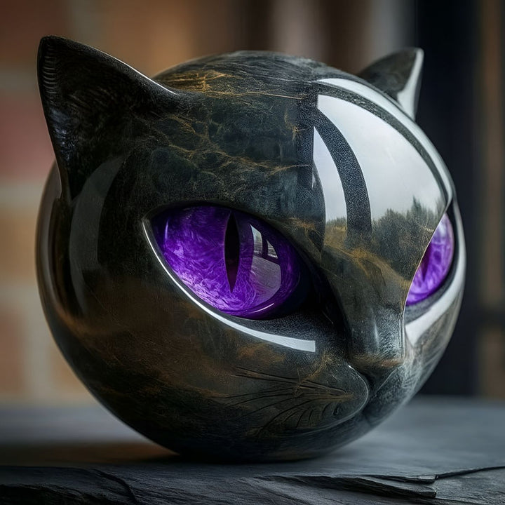 Paola® | Scultura di gatti neri in pietra