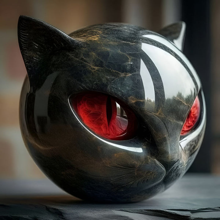 Paola® | Scultura di gatti neri in pietra