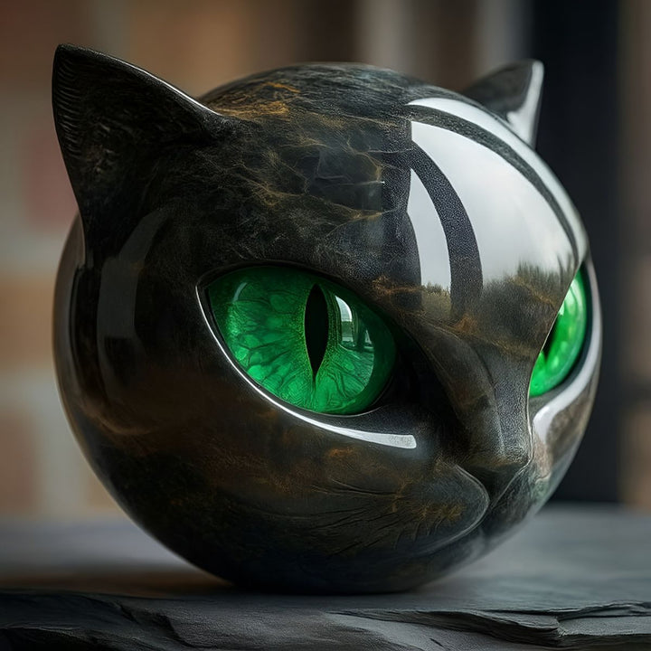 Paola® | Scultura di gatti neri in pietra