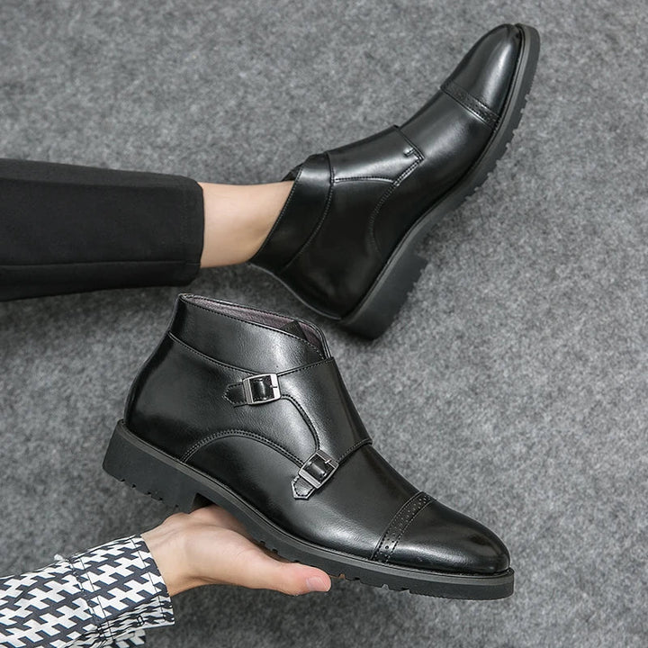 Sebastian® | Stivali Doppi Monk-strap in Pelle Sintetica