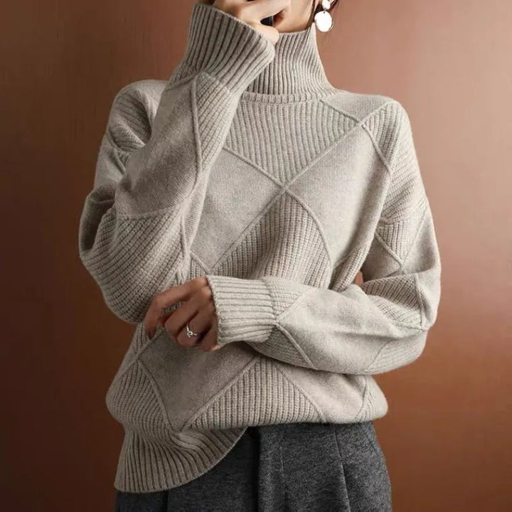 Viviana® | Maglione a Collo Alto in Cashmere