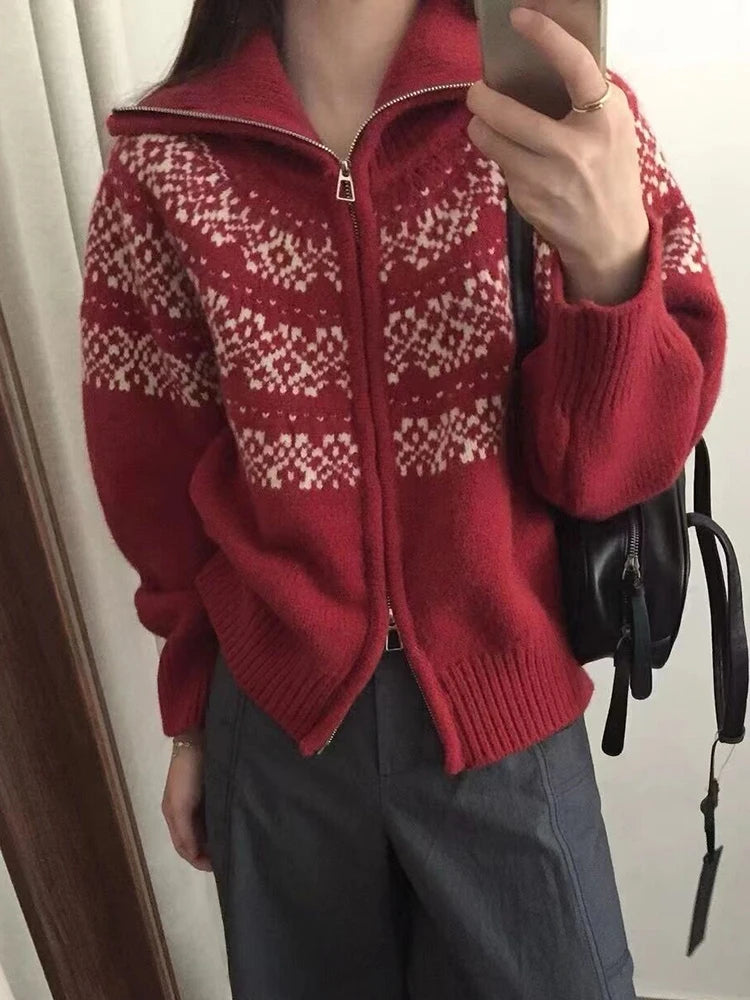 BORGHI® | Cardigan vintage in lana con zip
