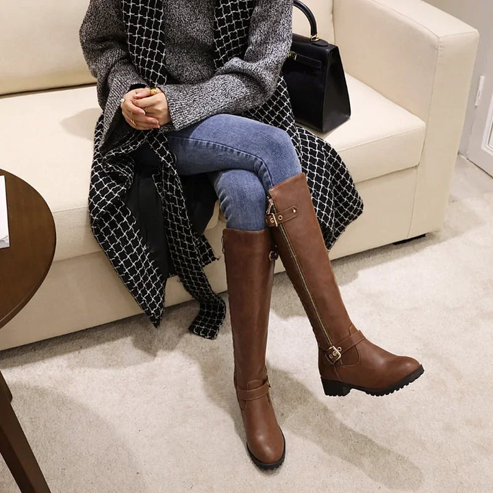 Bianca⎮Stivali in pelle moderni alti