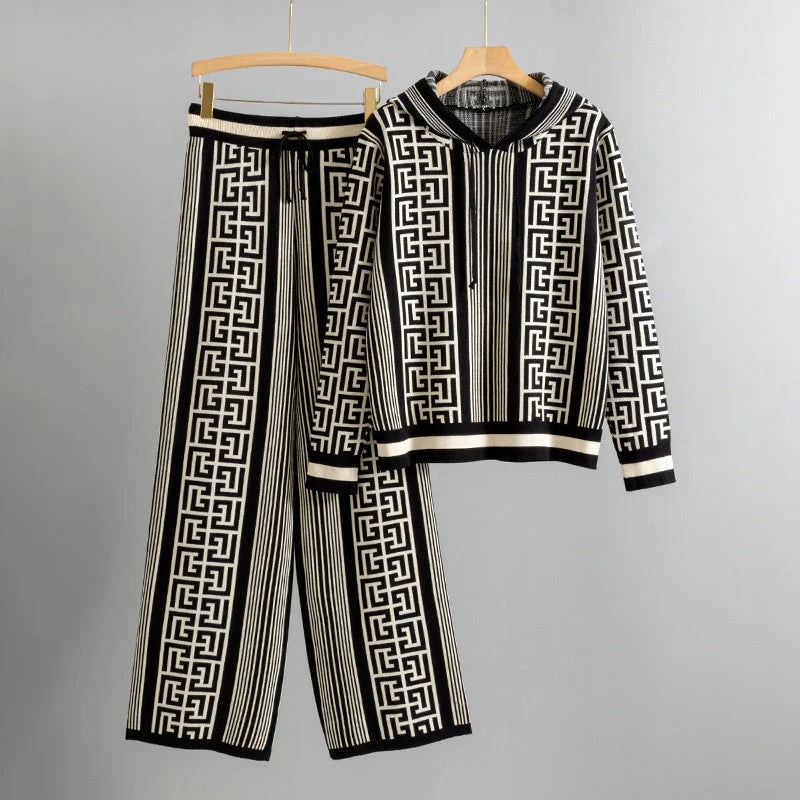 Tiziana® | SET MAGLIONE CON CAPPUCCIO E PANTALONI