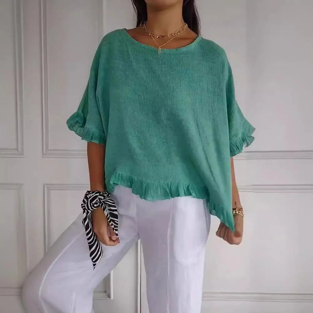 Roberta | Top estivo in lino fresco ed elegante