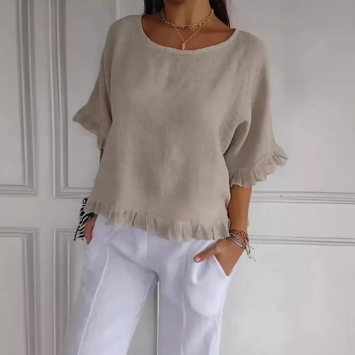 Roberta | Top estivo in lino fresco ed elegante