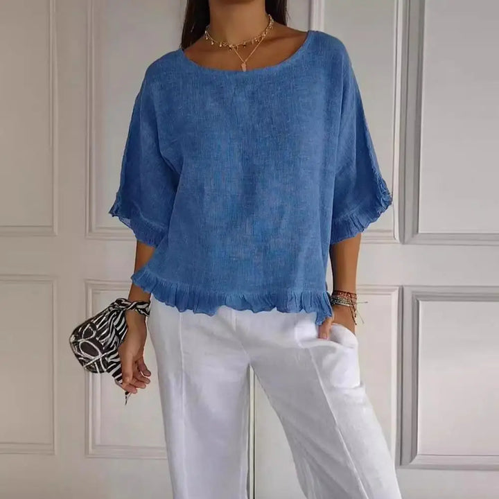 Roberta | Top estivo in lino fresco ed elegante
