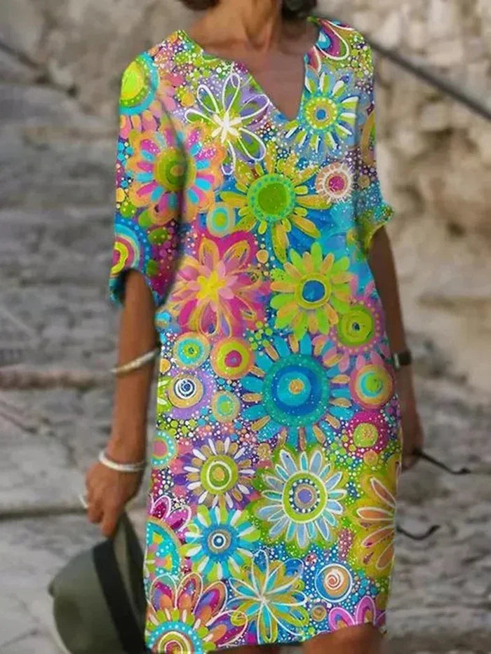 Civico 09- vestito estivo con fantasia floreale