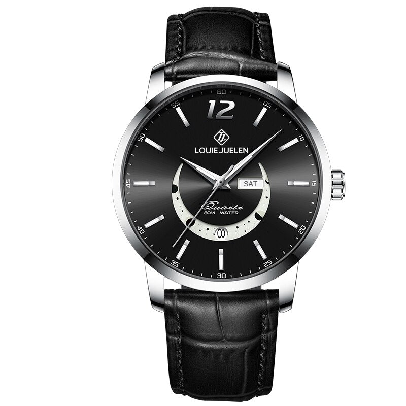 Mauro® | Orologio Elegante con Fasi Lunari