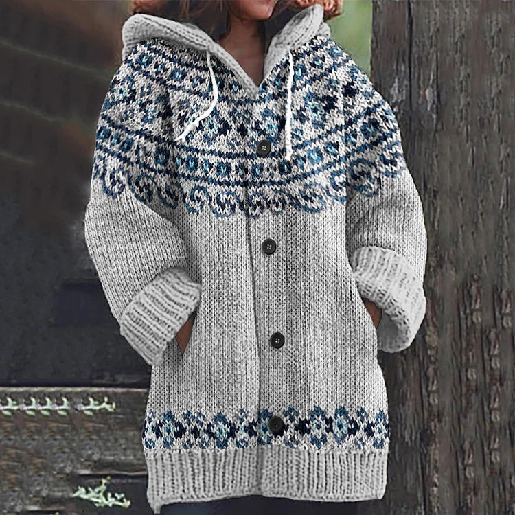 Neve | Cardigan con cappuccio invernale
