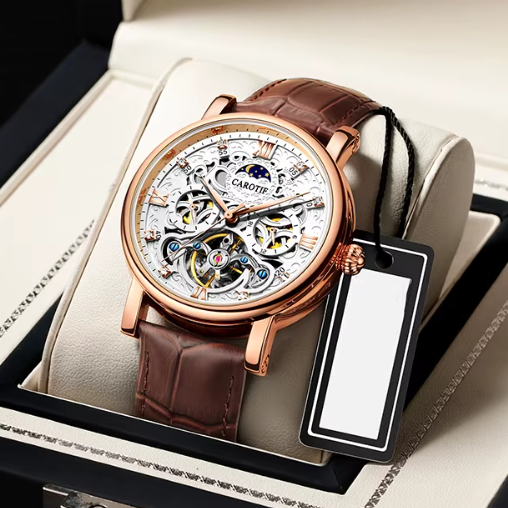 GERALD® OROLOGIO MECCANICO AUTOMATICO IN PELLE