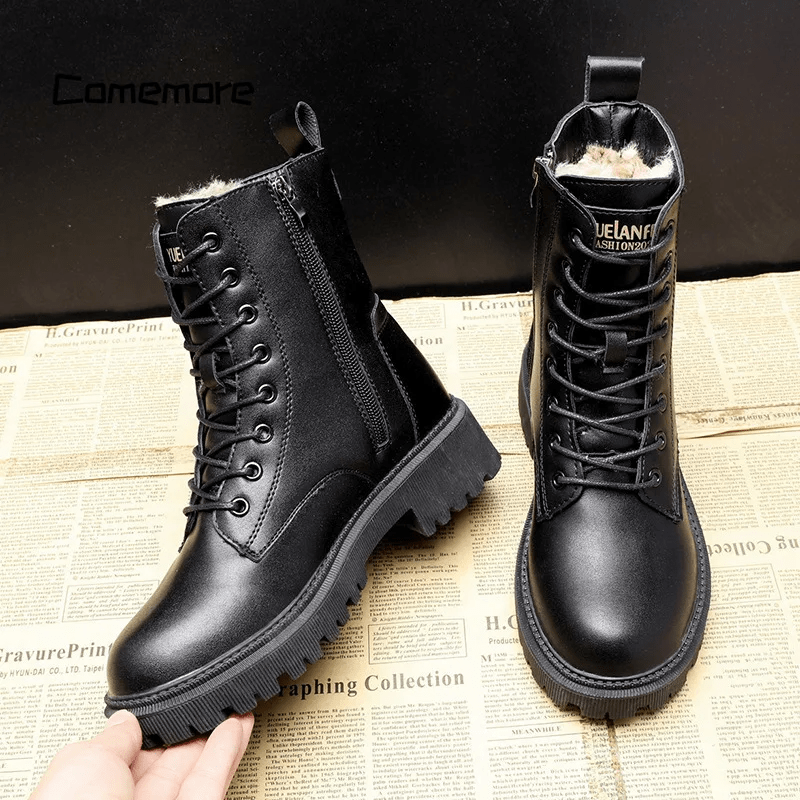 Vittoria® | Stivali invernali in pelle nera premium