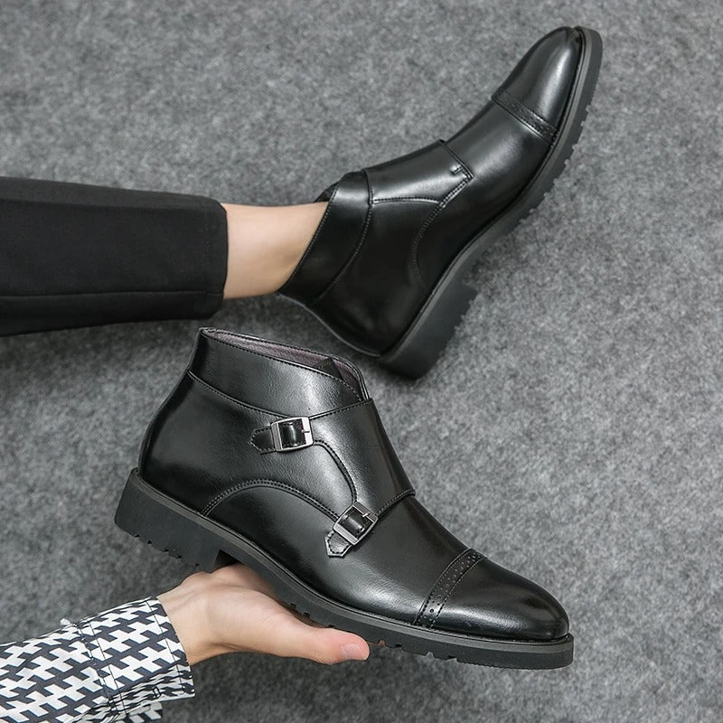 Sebastian® | Stivali Doppi Monk-strap in Pelle Sintetica
