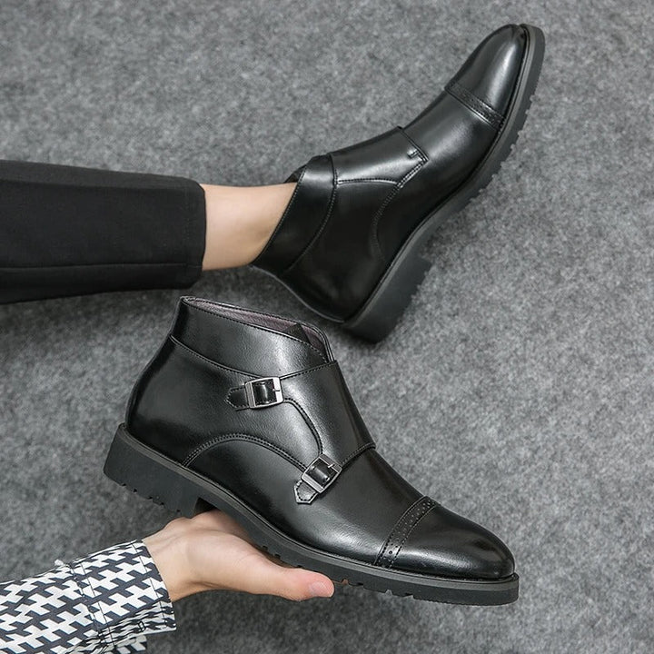 Sebastian® | Stivali Doppi Monk-strap in Pelle Sintetica